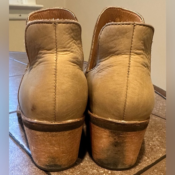 Latigo Tan Kick Woven Split Shaft Booties Blocked Heel. Sz 6M Leather. 2 Inch - Picture 5 of 13